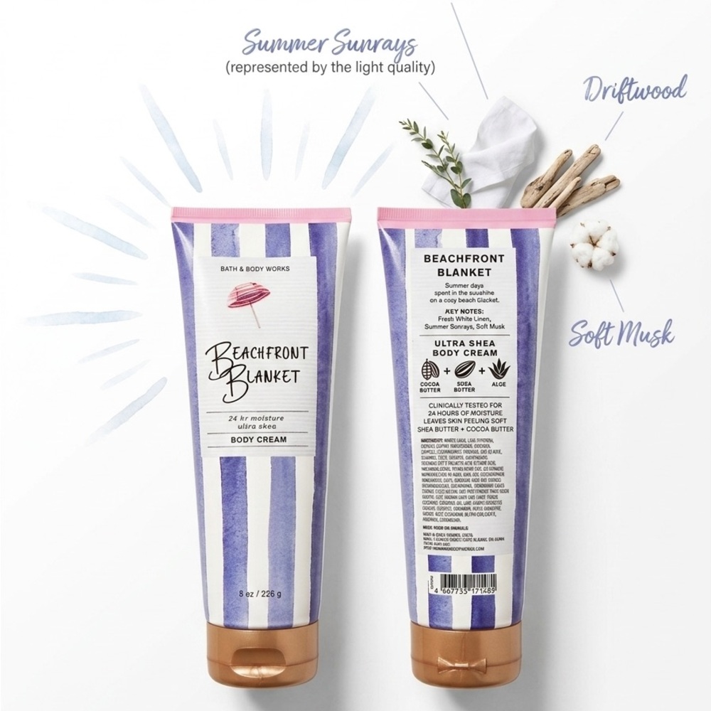 Bath & Body Works Beachfront Blanket Ultra Shea Body Cream - Purple